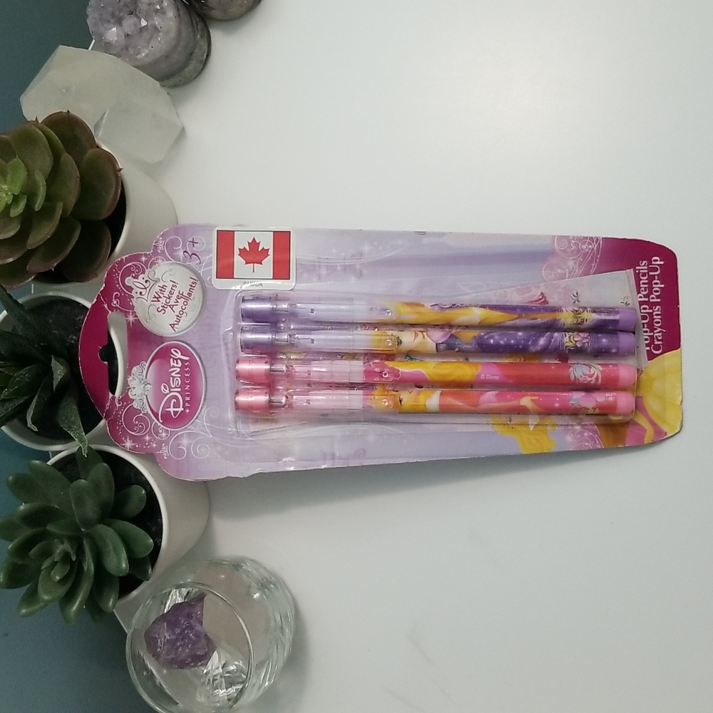 Pop up pencils with sticker sheet princess NWT